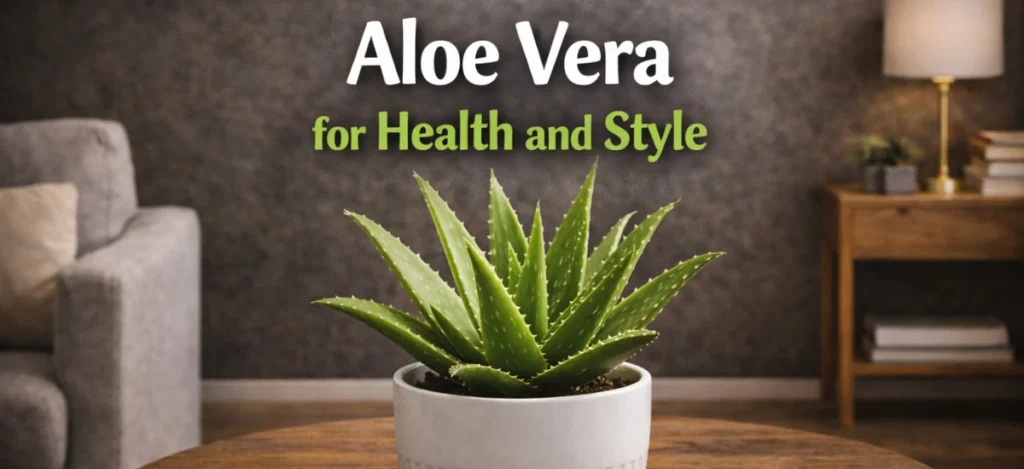 Aloe vera plant for health benefits and indoor style