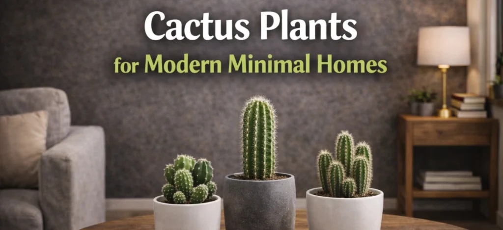 Cactus plants for modern and minimal home decor