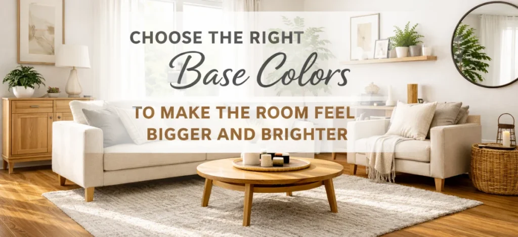 Choosing the best base colors to make rooms feel spacious and bright