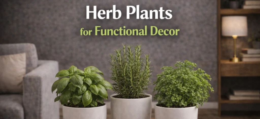 Indoor herb plants for functional and fresh decor