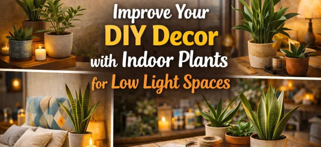 Indoor Plants for Low Light Spaces to Improve DIY Home Decor