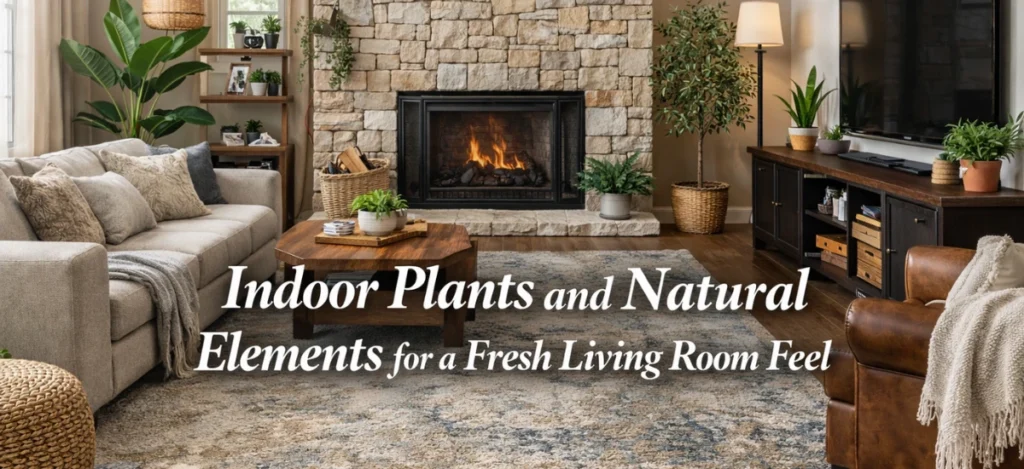 Indoor Plants and Natural Elements for a Fresh Living Room Feel