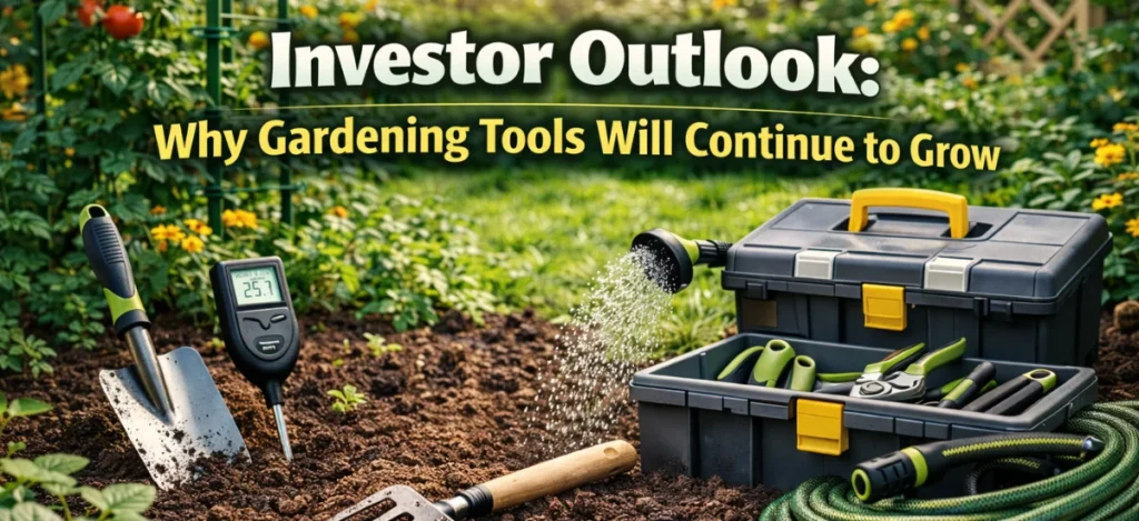 Investor outlook showing future growth of gardening tools market