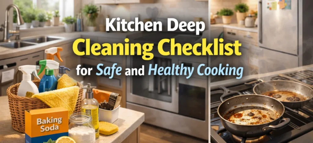 Kitchen deep cleaning checklist for safe, hygienic, and healthy cooking