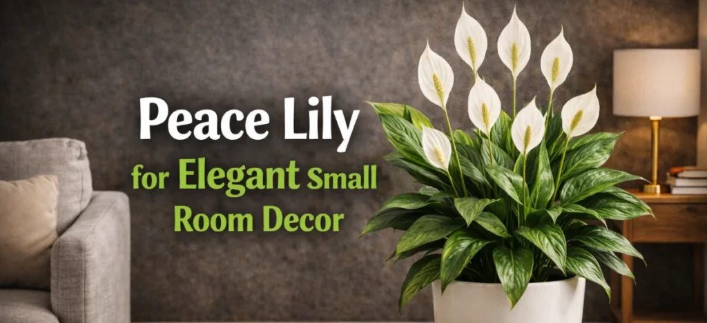 Peace lily for elegant decor in small rooms