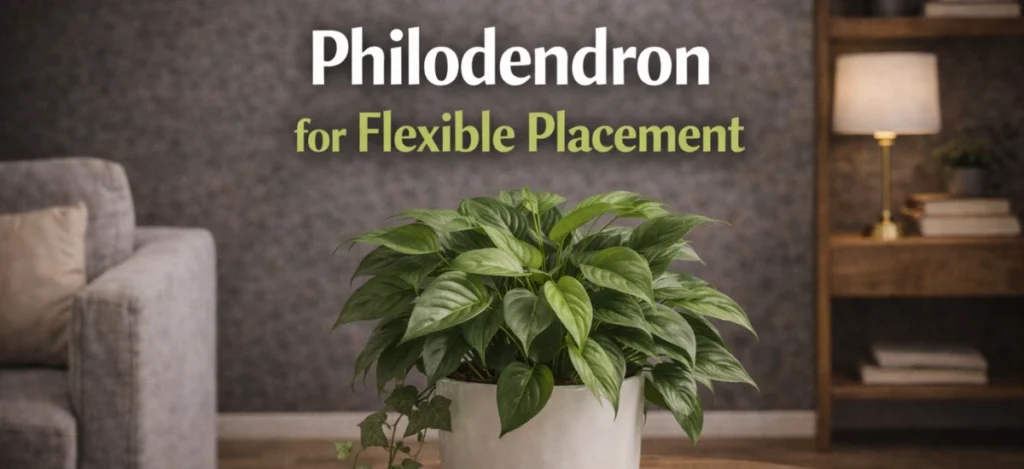 Philodendron plant for flexible indoor placement