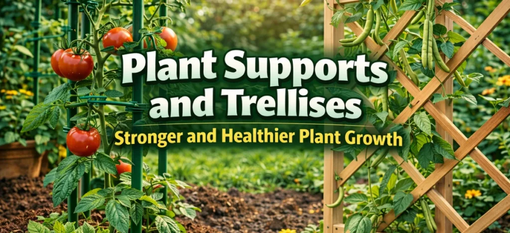 Plant trellis and supports for stronger and healthier plant growth