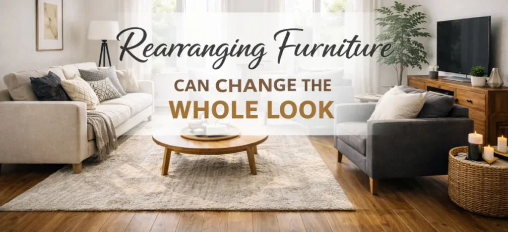 Rearranging furniture to instantly transform your home interior