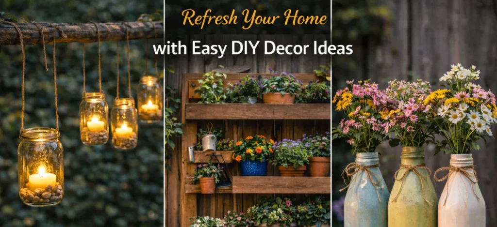 Easy DIY decor ideas to refresh home and patio garden space