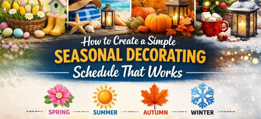 simple seasonal home decorating schedule for year-round styling