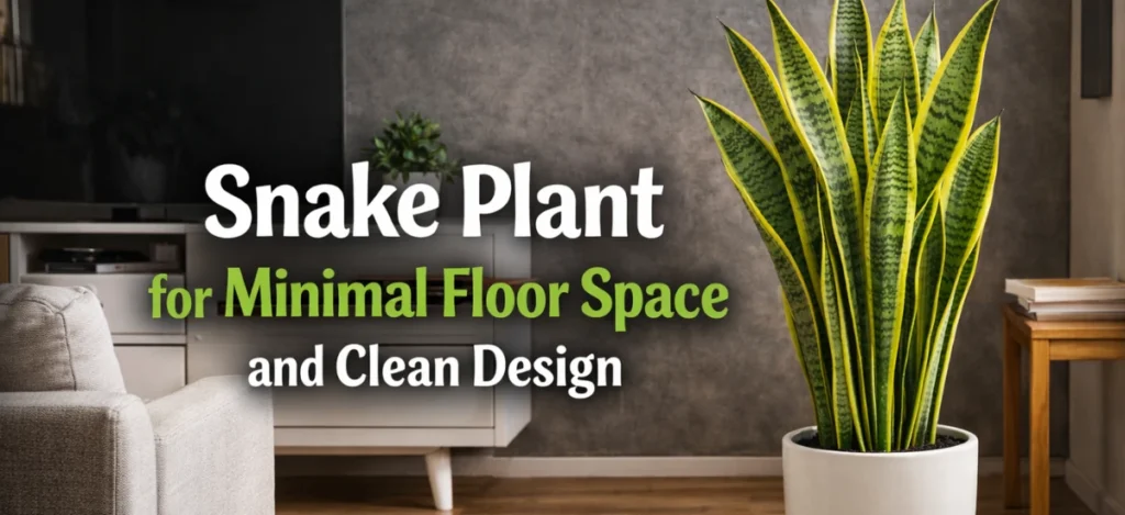 Snake plant for minimal floor space and clean indoor design