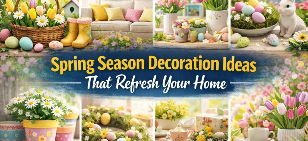 spring season decoration ideas for fresh and colorful home makeover