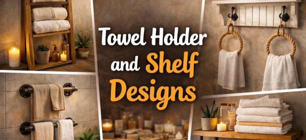 DIY Towel Holder and Shelf Designs for Bathroom Organization