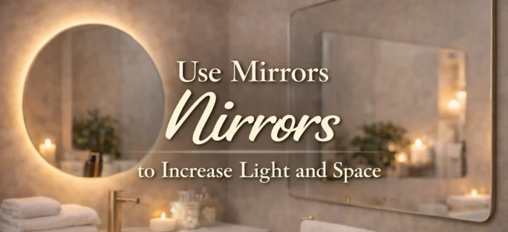 Mirrors That Increase Light and Space in a Bathroom