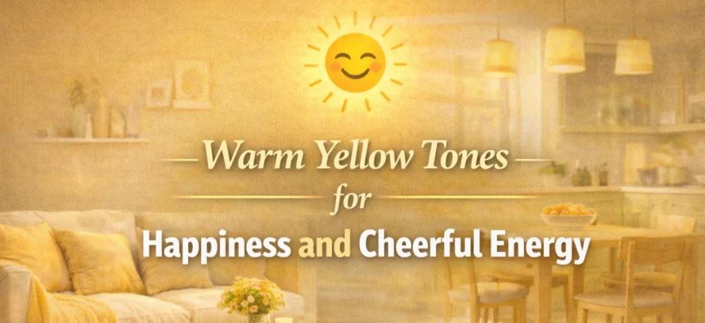 Warm Yellow Color Tones for Happiness and Cheerful Home Energy