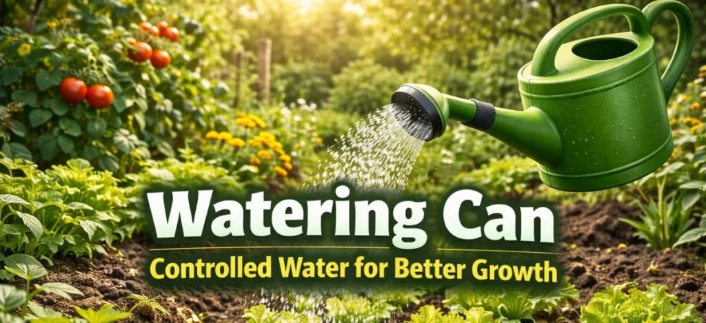 Watering can for controlled watering and healthy plant growth
