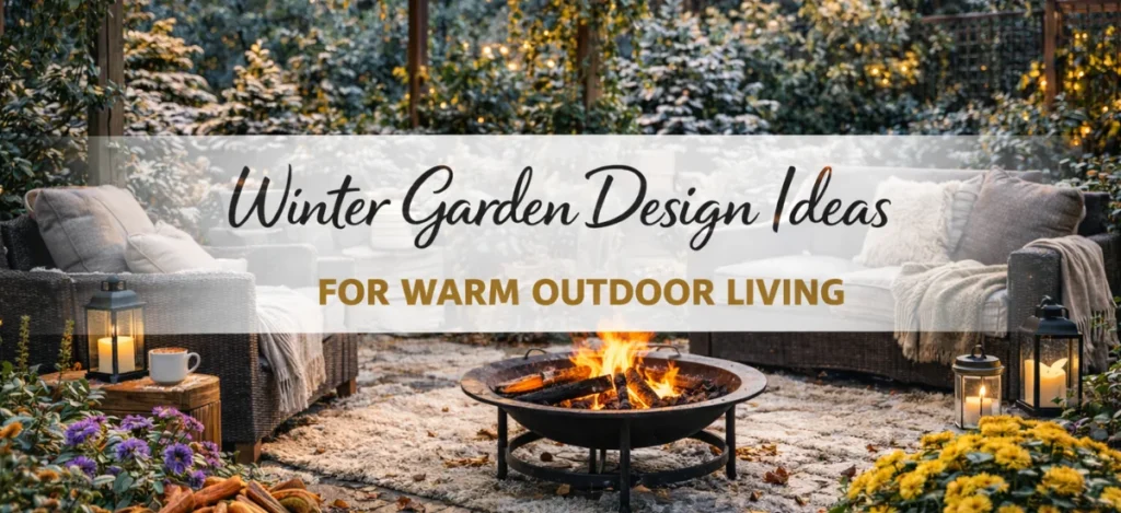 Winter garden design ideas for warm and cozy outdoor living