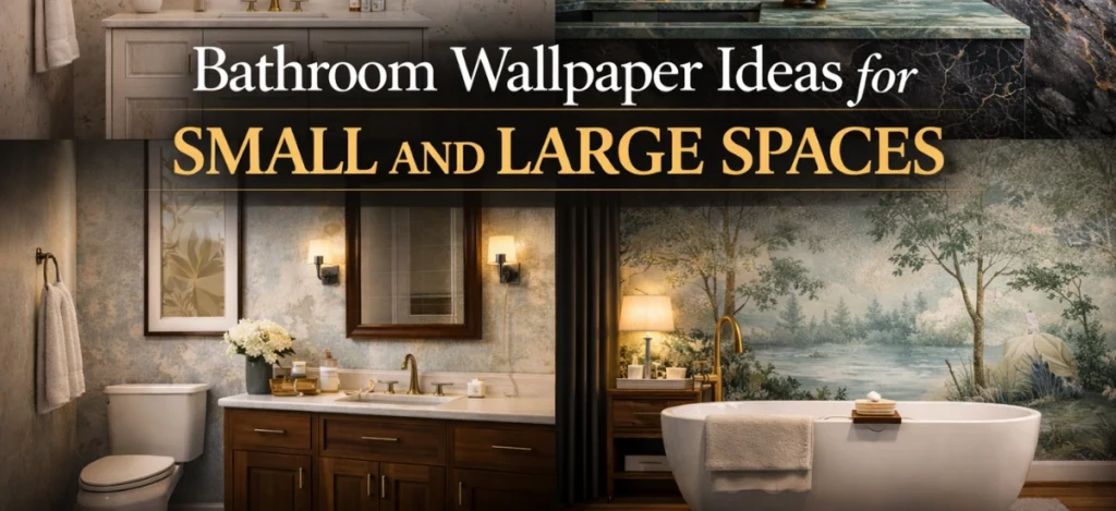 Bathroom wallpaper ideas for small and large bathroom spaces
