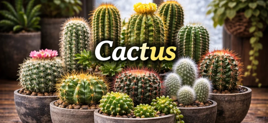 Cactus low-maintenance winter indoor plant