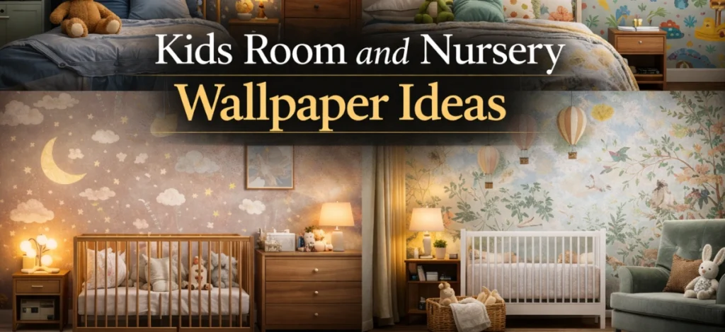 Fun and colorful wallpaper ideas for kids room and nursery