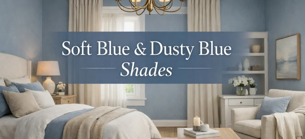 Soft Blue and Dusty Blue Paint Colors for a Luxury Interior