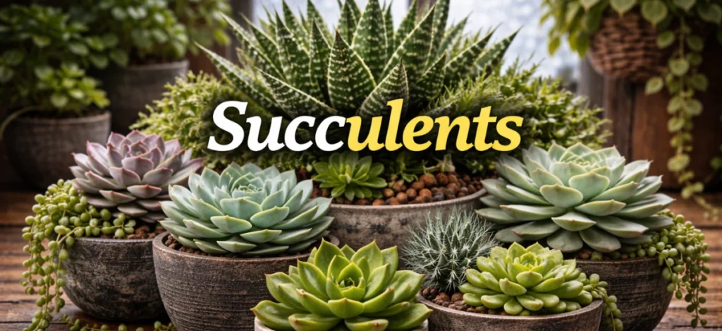 Succulents suitable for winter indoor environments