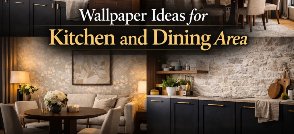 Creative wallpaper ideas for kitchen and dining area decor