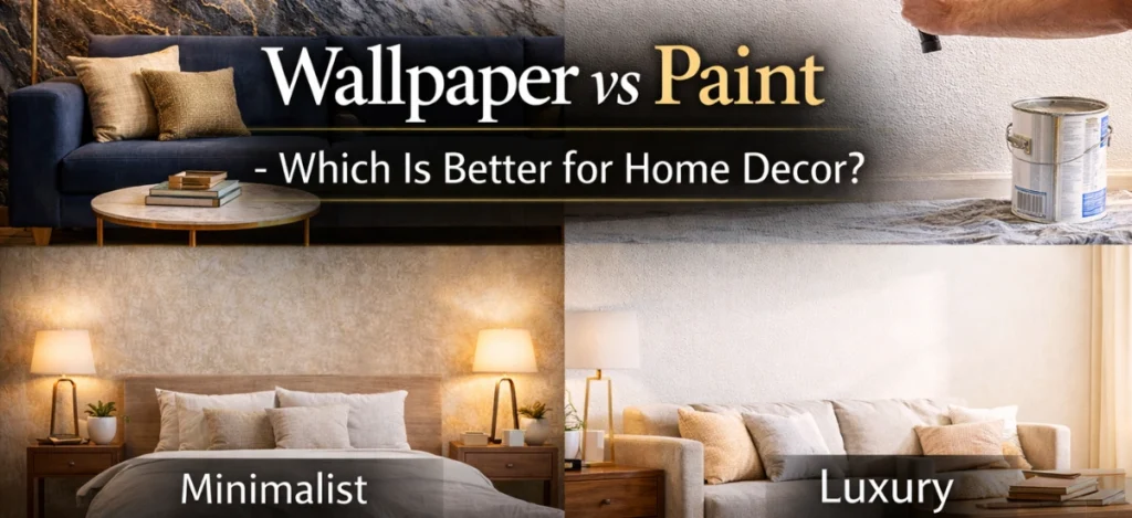 Wallpaper vs paint comparison for modern home decor