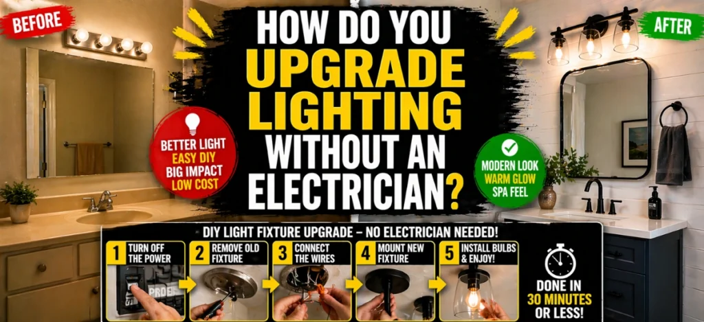 how to upgrade lighting without a repaireman