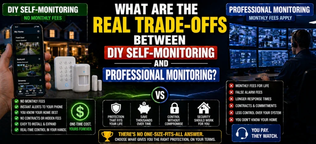 DIY Self-Monitoring vs Professional Monitoring: Key Differences Explained
