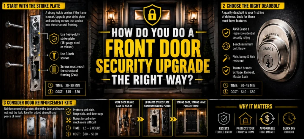 Front door security upgrade guide for better home protection