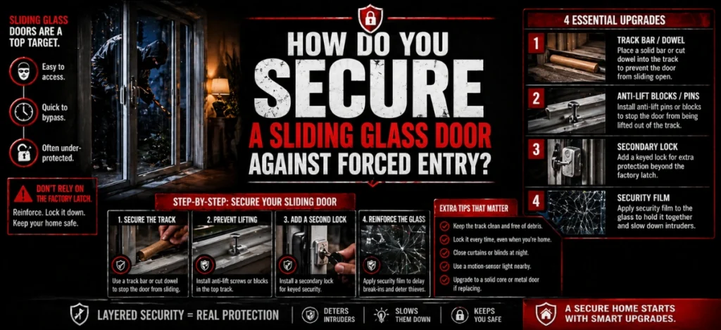 Sliding glass door security tips to prevent break-ins