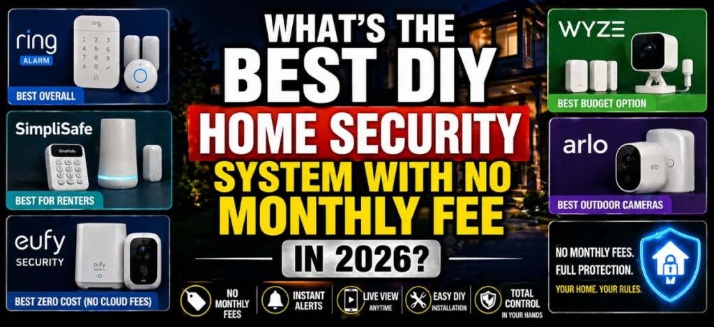 Best DIY Home Security Systems Without Monthly Fees in 2026