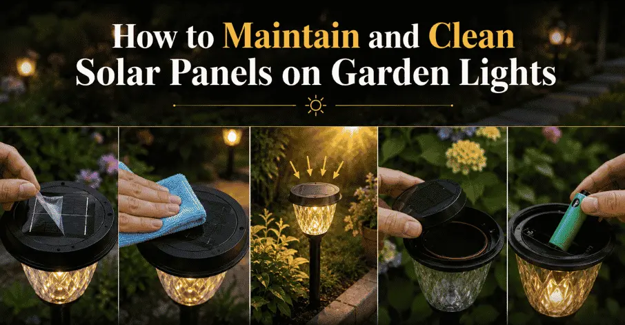 How to maintain and clean solar panels on garden lights